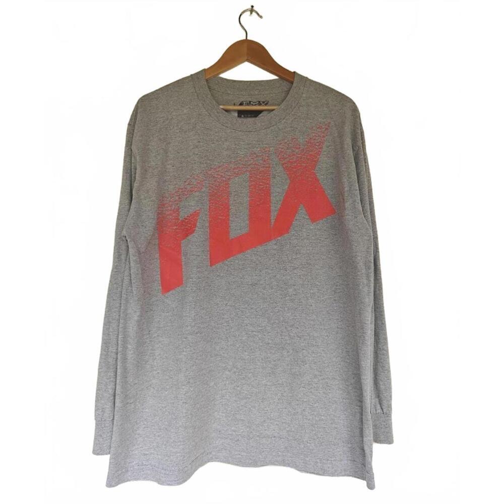Fox Brand Heather Gray LS Tee - Size L
